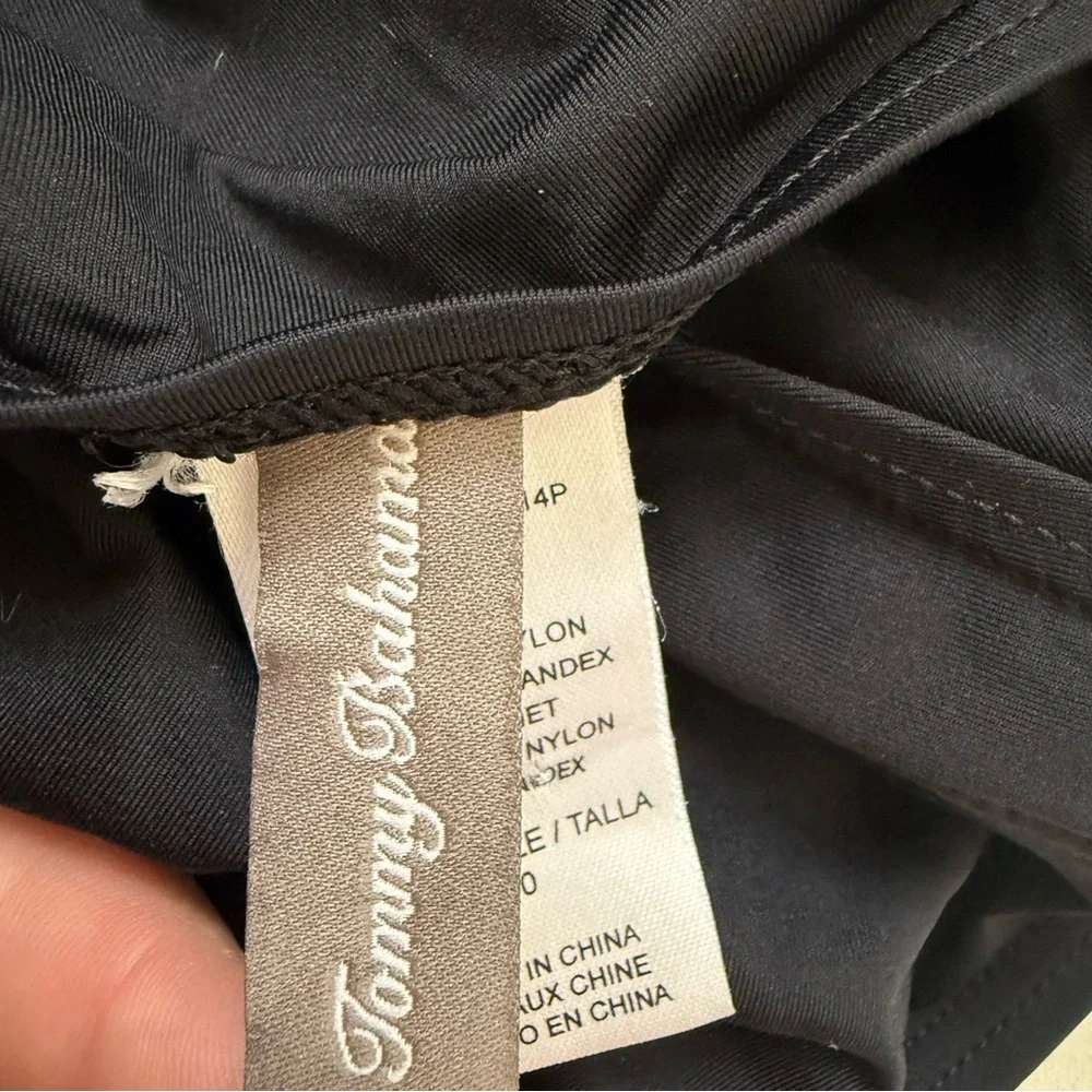 Tommy Bahama One Piece Black Bathing Suit Halter Top Style Womens Size 10